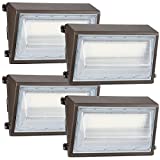 (4 Pack) Kadision LED Wall Pack 100W with Dusk to Dawn Photocell, 13000LM Replaces 350W MH, Commercial Grade Waterproof Outdoor Wall Pack Light, 5000K 100-277V ETL Listed