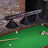 Wellmet Billiard Light for Pool Table,59” Pool Table Lighting for 7' 8' 9' Table, Hanging Over Pool Table Light with Matte Metal Shades and Billiard Ball Decor,Perfect for Game Room,Kitchen Island