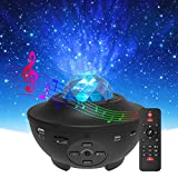 Star Projector & Night Light, Torjim 2 in 1 Ocean Wave Night Light Projector with Remote Control & Auto-Off Timer, Galaxy Projector with LED Nebula Cloud with Wireless Remote Speaker for Kids Bedroom