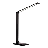 Vitoote Multifunctional Led Desk Lamp with Wireless Charger,5V2A USB Port Charging,Dimmable 2 Colors Foldable Table Reading Light for Office,Bedroom