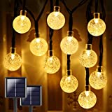 Extra-Long 2-Pack 92FT 160 LED Crystal Globe Solar String Lights, Super Bright Solar Lights Outdoor Waterproof, Solar Globe Lights for Tree Garden Patio Balcony Party (Warm White)