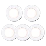 Tap Light Push Lights STAR-SPANGLED Mini Night Touch Light LED Puck Lights Portable Under Cabinet Lighting Battery Operated Powered DIY Stick On Lights Wireless Closet Counter Kitchen Warm White 5Pack