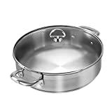 Chantal Induction 21 Steel Sauteuse with Glass Tempered Lid (5-Quart)