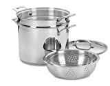 Cuisinart 77-412P1 Chef's Classic Stainless 4-Piece 12-Quart Pasta/Steamer Set, Silver