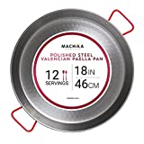 Machika Polished Steel Paella Pan 18 inch (46 cm)