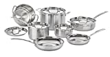 Cuisinart MCP-12N MultiClad Pro Triple Ply 12-Piece Cookware Set, Stainless Steel