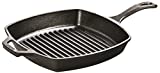 Lodge Cast Iron Grill Pan, Square, 10.5 Inch