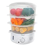 Rosewill BPA-free, 9.5-Quart (9L), 3-Tier Stackable Baskets Electric Steamer with Timer Food, 2.20'x9.25'x15.63'