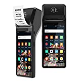 MUNBYN POS Receipt Printer, Android 10 POS Terminal Handheld, 58mm Receipt Printer, 6' PDA Printer 80mm/s with NFC, 4G, Wi-Fi Bluetooth, Support Loyverse, Kyte, iReap, Built-in Google Play, Free SDK