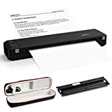 HPRT Wireless Bluetooth Portable Printer+Case+Ribbon 3 in 1 by Thermal Transfer MT800 for Outdoor Traveling Printer Compatible with Android and iOS Phone 2nd Generation Upgrade Version (Black case)