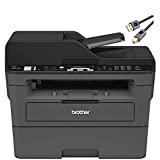 Brother Premium L-2710DW Series Compact Monochrome All-in-One Laser Printer I Print Copy Scan Fax I Wirless I Mobile Printing I Auto 2-Sided Printing I ADF I 32 ppm I ADF + Printer Cable