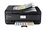 Canon PIXMA TR7520 All-In-One Wireless Home Photo Office All-In-One Printer with Scanner, Copier and Fax: Airprint and Google Cloud Compatible, Black, Works with Alexa