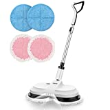 OGORI Electric Mop, Cordless Electric Spin Mop Hardwood Floor Cleaner with Built-in 300ml Water Tank, Polisher with Led Headlight and Sprayer, Floor Scrubber for Hardwood, Tile & Laminate Floors