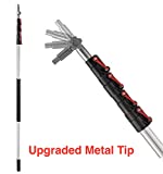 Extension Pole - 24 Foot Premium Telescopic Pole with Universal Multi-Angle Metal Threaded Tip