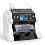 RIBAO BC-55 Premium Bank Grade Money Counter Machine Multi Currency Mixed Denomination Bill Cash Value Counter 2 CIS/UV/MG/MT/IR Serial Number Recording FCC Approved