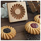Cookie Cutter Carved Wooden Mould Press Cookie Mold, Wooden Biscuit Cutter Cookie Presses Stamps DIY Halloween Thanksgiving Christmas
