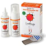 Ladibugs One and Done Lice Treatment Kit - 3-Step Elimination - Comb, Mousse, Serum | Natural & Effective Head Lice & Nit Fix | Safe Removal for Kids, Family | Clinic Preferred, Nurse Approved