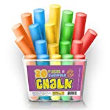 Sidewalk Chalk Sets For Kids Easter Basket Stuffers For Outside Bulk Washable Chalk Bucket 20 Pieces