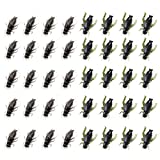 Ownsig 40 Pcs 2 Colors Black Cricket Shape Fishing Soft Lures Super Simulate Insect Artificial Bait