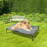 BABYLTRL Elevated Dog Bed Upgrade Dog Cot Bed Raised Dog Bed Pet Cot for Extra Large Medium Small Dogs, Multiple Sizes, Indoor & Outdoor Use, No-Slip Feet (Large Size )