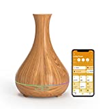 Meross Smart WiFi Essential Oil Diffuser, works with Apple HomeKit, Alexa & Google Home, 400ml Aromatherapy Diffuser & Cool-Mist Humidifier with Voice & App Remote Control, Schedule & Timer, RGB Light