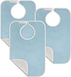 Utopia Towels Premium Quality Unisex Adult Bibs - Waterproof & Washable - Pack of 3 (Blue)