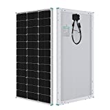 Renogy 12 Volt Solar Panel 100 Watt High-Efficiency Monocrystalline Module PV Charger for RV Battery Boat Caravan and Other Off-Grid Applications, Single, RNG-100D-SS