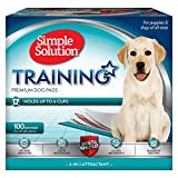 Simple Solution Training Puppy Pads | 6 Layer Dog Pee Pads, Absorbs Up to 6 Cups of Liquid | 23x24 Inches, 100 Count