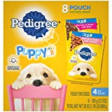 PEDIGREE CHOICE CUTS Puppy Soft Wet Meaty Dog Food Morsels in Sauce With Chicken and With Beef Variety Pack, (16ct) 3.5 oz. Pouches