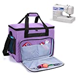 Teamoy Sewing Machine Bag, Travel Tote bag for Most Standard Sewing Machines and Accessories, Purple
