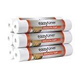 Duck Smooth Top Easy Liner Shelf Liner, 12 Inch x 10 Feet (6 Rolls), White