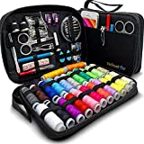 VelloStar Sewing Kit for Adults and Kids - 100 Sewing Supplies and Accessories, 24-Color Threads, a Basic Needle and Thread Kit Product for Small Fixes, Mini Travel Sewing Kit for Emergency Repairs