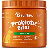 Zesty Paws Probiotic for Dogs - Probiotics for Gut Flora, Digestive Health, Occasional Diarrhea & Bowel Support - Clinically Studied DE111 - Functional Dog Supplement Soft Chews for Pet Immune System…