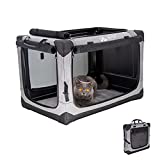 GPR Quick Portable Folding Dog Soft Crate with 4-Door Mesh Mat, Washable Fabric, Strong Steel Frame, Locking Zippers, for indoor, outdoor, training & travel purposes Collapsible Dog Kennel Cat Carrier