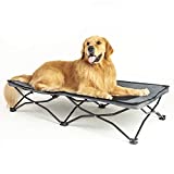 Maxpama 47 inches Large Elevated Dog Bed Cot,Cooling Raised Pet Cots for Small Medium Large Dogs&Cats, Indoor Outdoor Dog Travel Cot with Durable Frame, Breathable Mesh