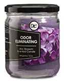 Lilac Blossom Candle - Odor Eliminating Highly Fragranced Candle - Eliminates 95% of Pet, Smoke, Food, and Other Smells Quickly - Up to 80 Hour Burn time - 12 Ounce Premium Soy Blend