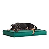 BarkBox Outdoor All Weather Dog/Cat Bed, Waterproof, Removable Cover, Cooling Foam Layer & Memory Foam for Orthopedic Joint Relief, All Season Camping Crate Pet Mattress for Small/Medium/Large Pets
