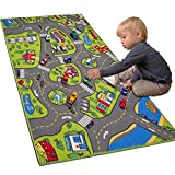 Large Kids Carpet Playmat Rug 32' x 52' with Non-Slip Backing, City Life Play Mat for Playing with Car Toy, Game Area for Baby Toddler Kid Child Educational Learn Road Traffic in Bedroom, Classroom