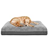 Orthopedic Foam Large Dog Bed, Extra Thicken Pet Bolster Mattress(5.5-6 inches), Washable Dog Bed with Removable Cover, Super Soft & Anti Slip Bottom for Medium, Large and Extra Large Dogs
