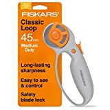 Fiskars Craft Supplies: Rotary Cutter, Comfort Loop Fabric cutter for Sewing and Quilting Projects, 45mm Blade (195210-1021)