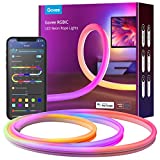 Govee Neon Rope Lights, RGBIC LED Neon Rope Light with Music Sync, 16 Million DIY Colors, Works with Alexa, Google Assistant, 10ft Neon Lights for Bedroom, Living Room(Not Support 5G WiFi)