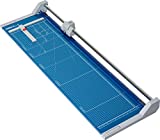 Dahle 556 Professional Rolling Trimmer, 37-3/4' Cut Length, 14 Sheet Capacity, Self-Sharpening, Automatic Clamp, German Engineered Paper Cutter, Blue, Gray (00556-21248)