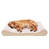 Furhaven Pet Bed for Dogs and Cats - Ultra Plush Luxe Lounger Contour Mattress Supportive Solid Slab Orthopedic Dog Bed, Removable Machine Washable Cover - Cream, Jumbo (X-Large)