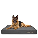 The Dog’s Bed Orthopedic Memory Foam Dog Bed, XL Grey/Black 46x28, Pain Relief for Arthritis, Hip & Elbow Dysplasia, Post Surgery, Lameness, Supportive, Calming, Waterproof Washable Cover