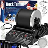 Hisoyal Rock Tumbler,A Premium Upgraded Professional Rock Tumbler Kit Set with Rocks,4 Types Rock Tumbler Grit and Instruction Booklet,Raw Rocks Into Beautiful Gems,A Science Set for Kids All Ages