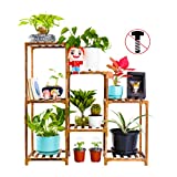 Bonviee Corner Plant Stand Indoor, 7 Tiered 8 Potted Plant Shelf for Multiple Plants Indoor Outdoor, Corner Plant Stand Flower Holder for Garden, Window, Balcony and Living Room ( 8 Potted)