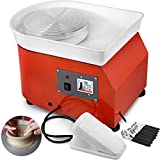 Mophorn Pottery Wheel 25cm Pottery Forming Machine with Sculpting Set Adjustable Feet Ceramic Pottery Wheel 280W Art Craft DIY Clay Tool for Ceramic Work Ceramics Clay