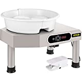 VEVOR Pottery Wheel Ceramic Forming Machine, 9.8' LCD Touch Screen Clay Wheel, 350W Electric DIY Clay Sculpting Tools with Foot Pedal & Detachable ABS Basin for Adults and Beginners Art Craft Grey