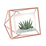 Umbra Prisma Picture Frame, 4 x 6 Photo Display for Desk or Wall, Copper