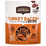 Rachael Ray Nutrish Turkey Bacon Grain Free Dog Treats, Hickory Smoked Turkey Bacon Recipe, 12 Ounce